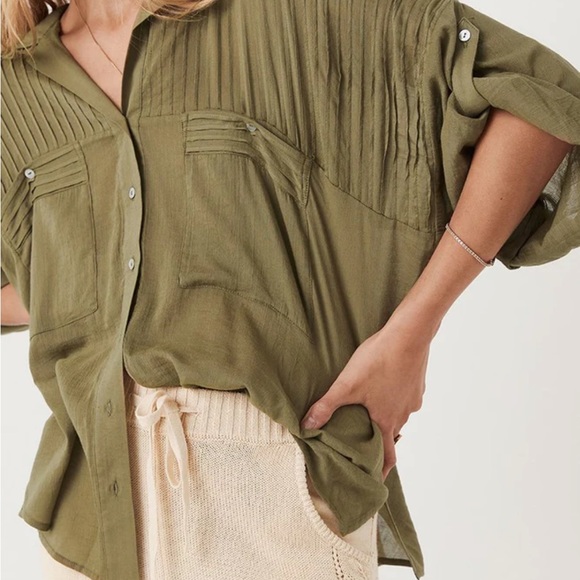 Spell Linda Blouse in Khaki - Picture 3 of 12